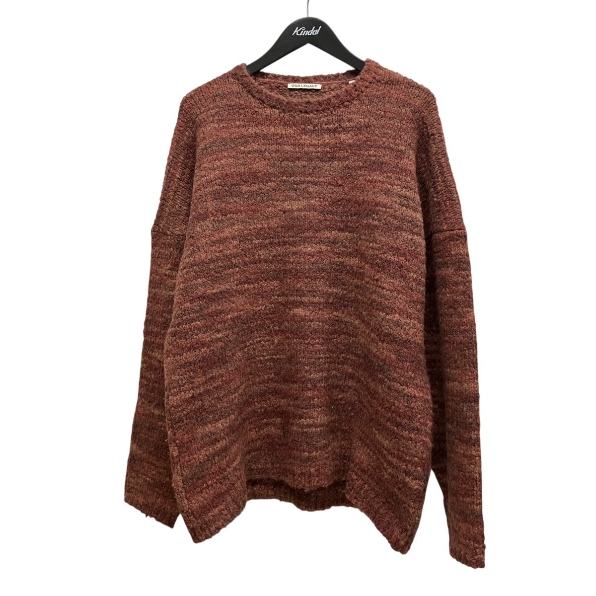 OUR LEGACY POPOVER ROUNDNECKボーダーニットM4213PRP 古着・中古-1枚目のアイテム画像