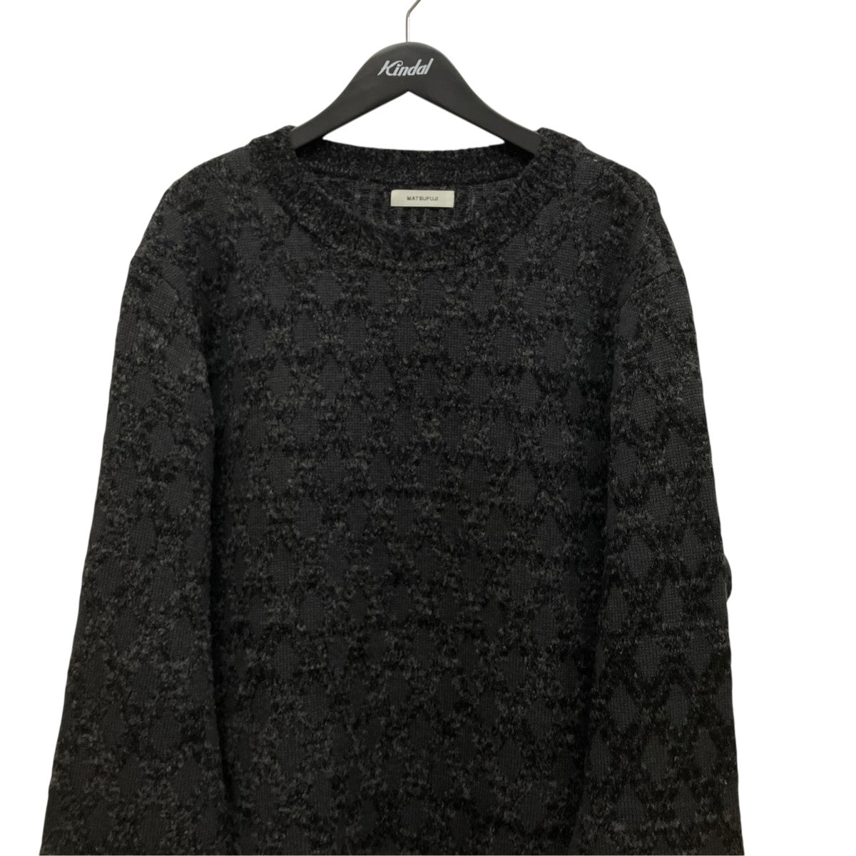 MATSUFUJI Melange Jacquard Crewneck KnitメランジジャガードクルーネックニットM213-0502 古着・中古-3枚目のアイテム画像