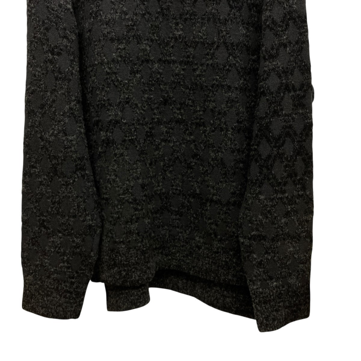 MATSUFUJI Melange Jacquard Crewneck KnitメランジジャガードクルーネックニットM213-0502 古着・中古-4枚目のアイテム画像