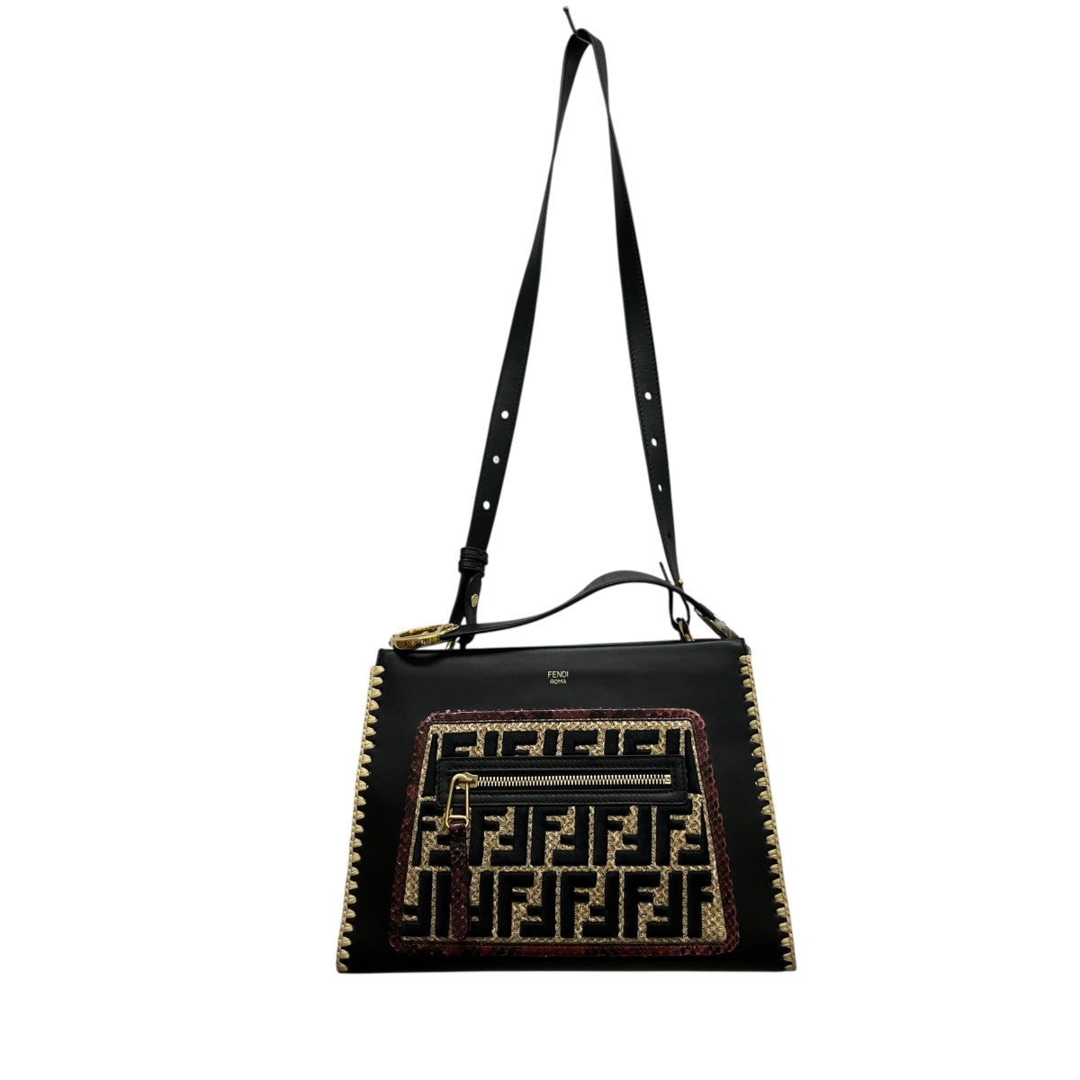 FENDI PYTHON SMALL RUNWAY BAG2WAYショルダーバッグ03838176 古着・中古-1枚目のアイテム画像