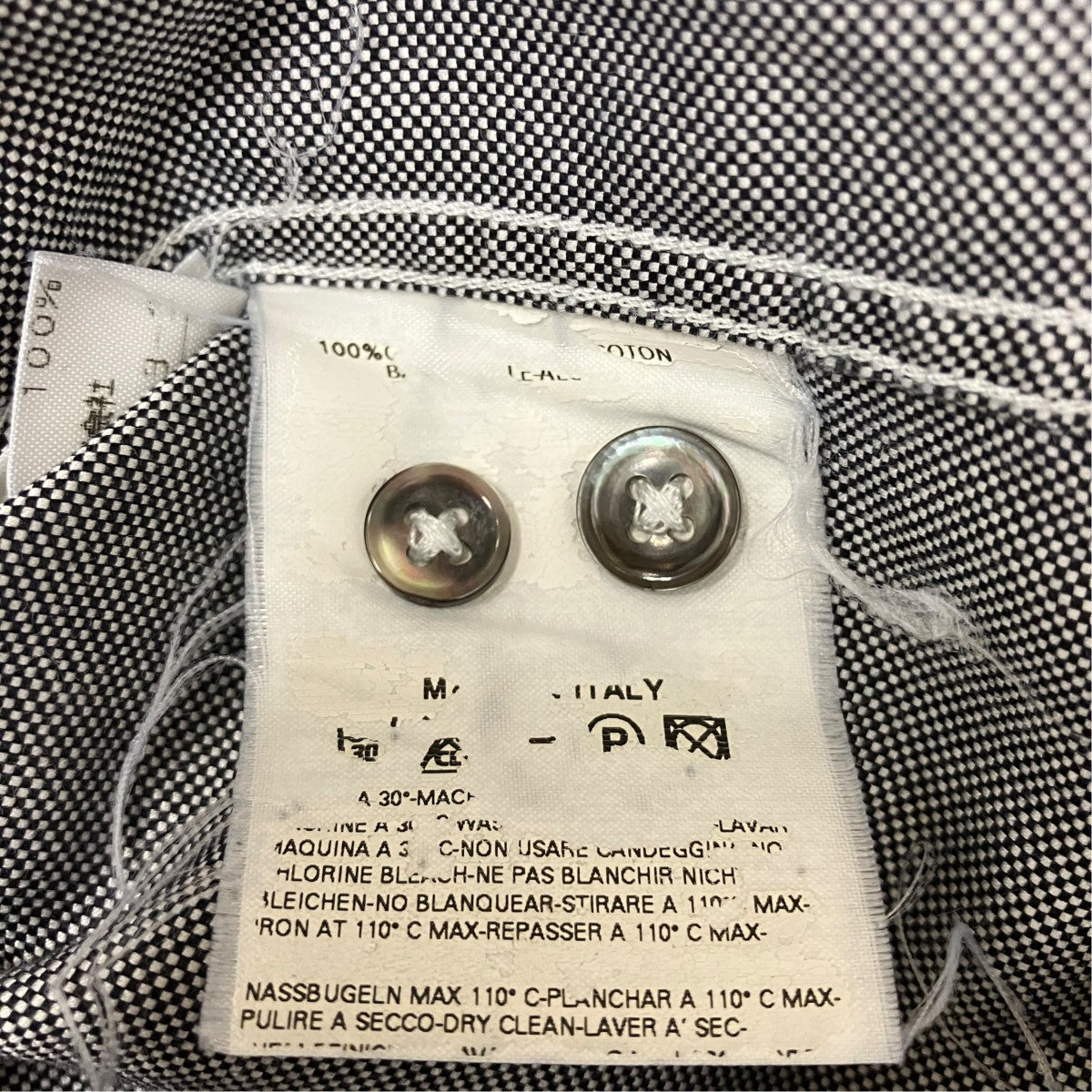 Maison Margiela ダメージ加工ロングスリーブシャツ930c06393206 古着・中古-7枚目のアイテム画像