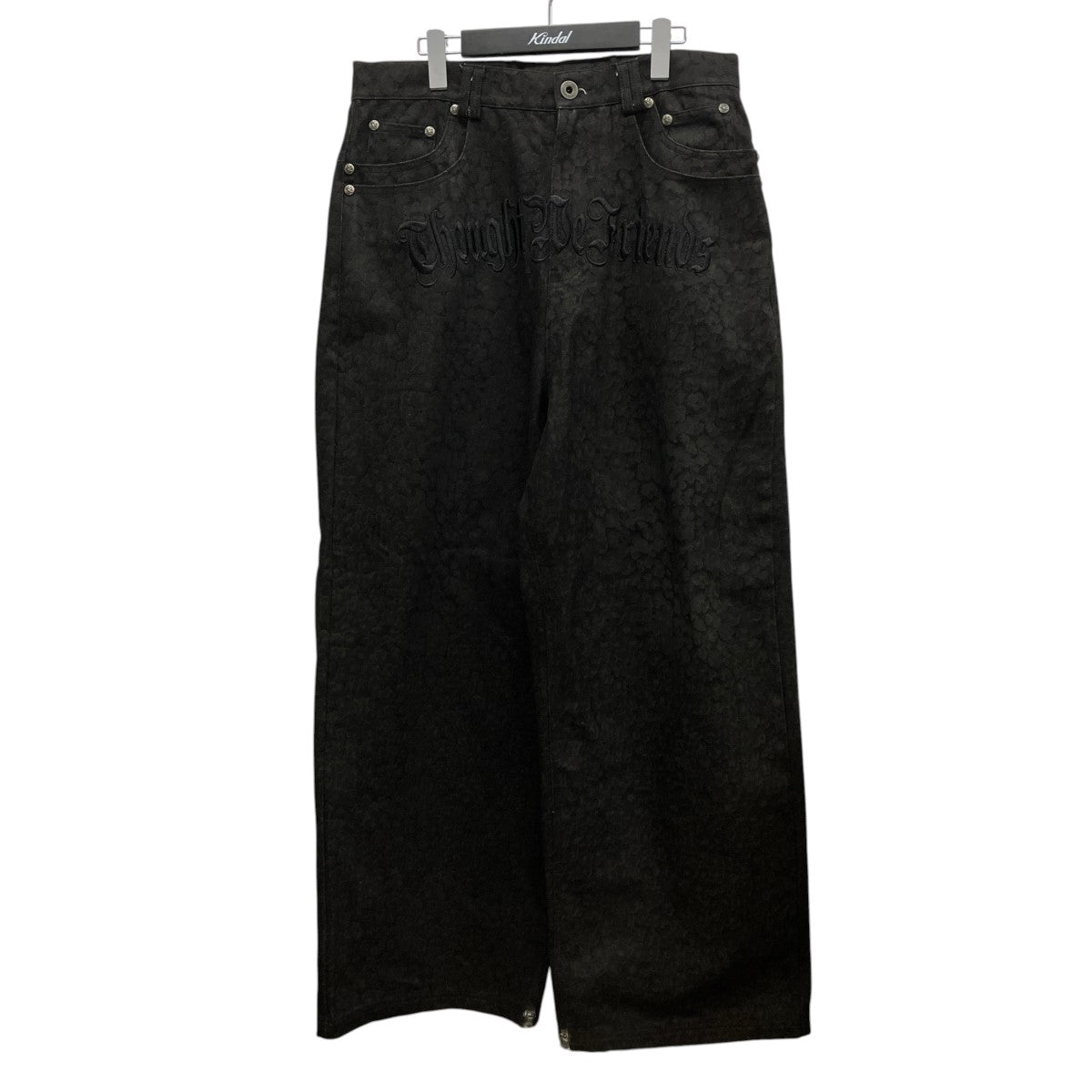 Thought We Friends ロゴ刺しゅうデニムパンツ 古着・中古-1枚目のアイテム画像
