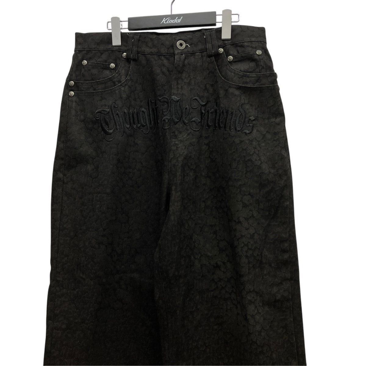 Thought We Friends ロゴ刺しゅうデニムパンツ 古着・中古-3枚目のアイテム画像