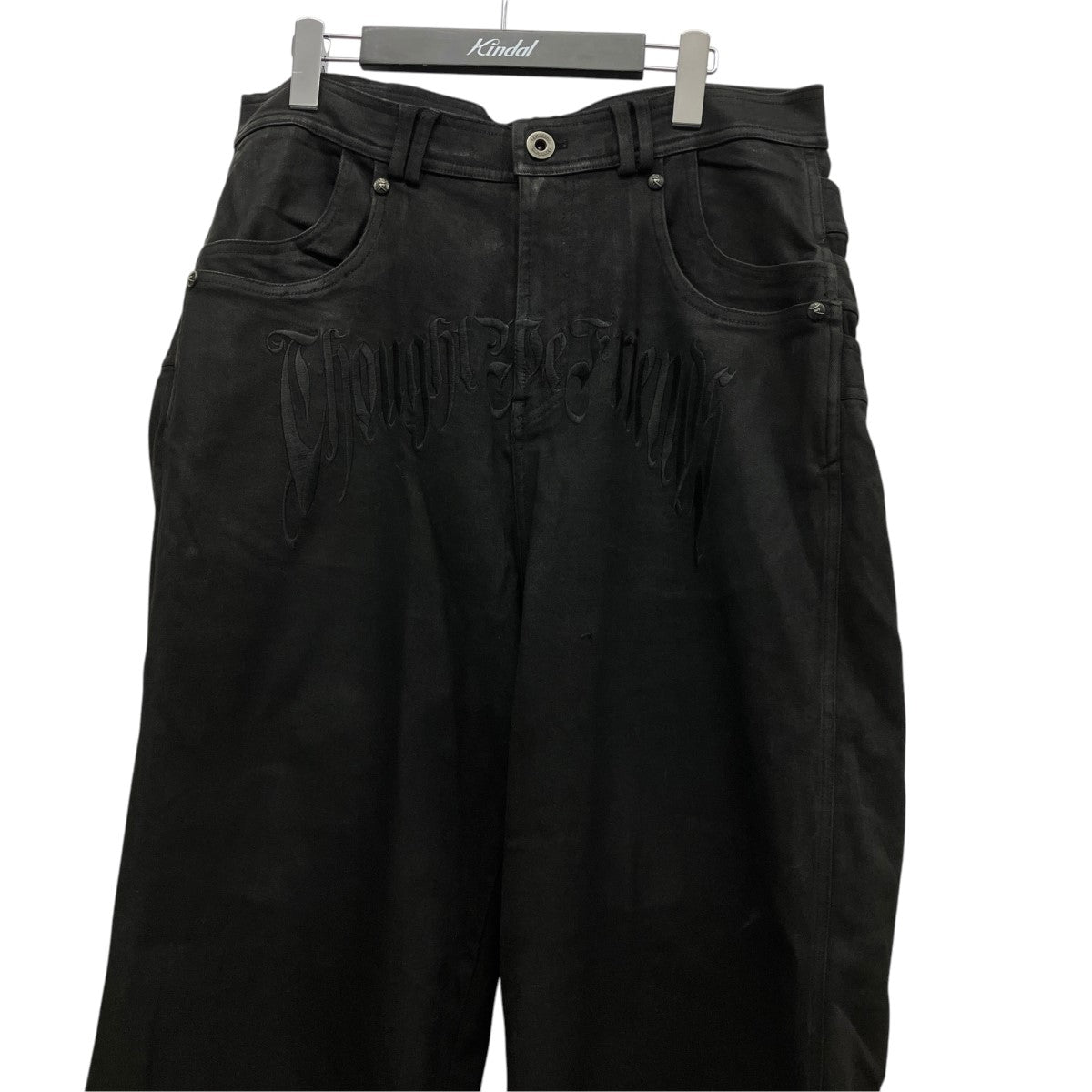 Thought We Friends レイヤードロゴ刺しゅうデニムパンツ 古着・中古-3枚目のアイテム画像