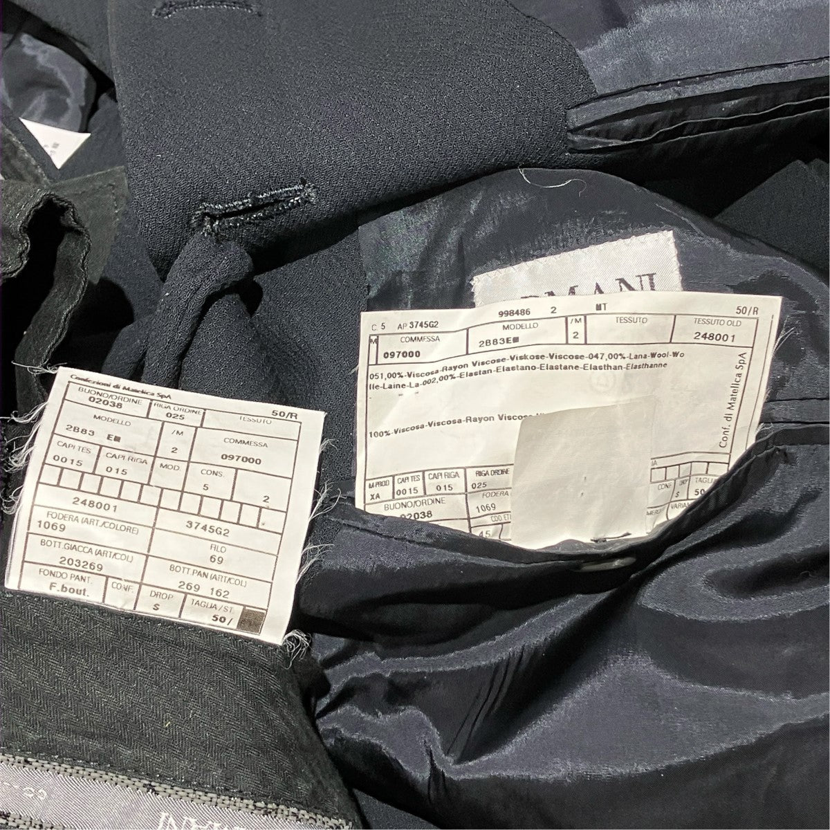 ARMANI COLLEZIONI ノッチドラペル2Bセットアップスーツ 古着・中古-8枚目のアイテム画像