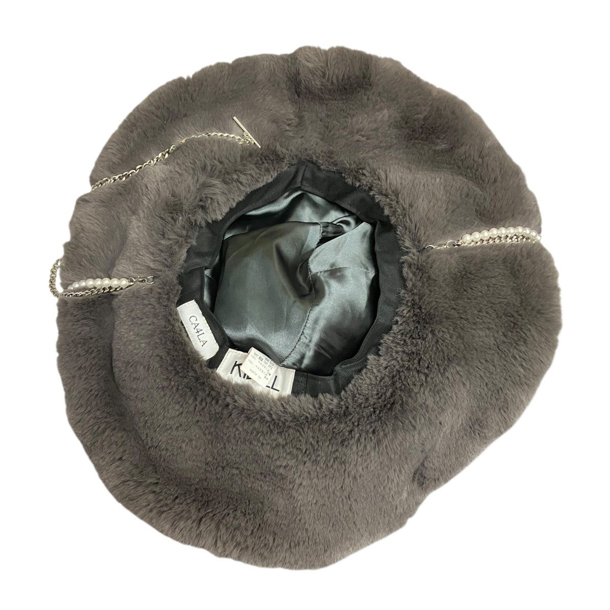 KIDILL×CA4LA 22AWBig Fur Hat GrayフェイクファーハットKL654 古着・中古-7枚目のアイテム画像