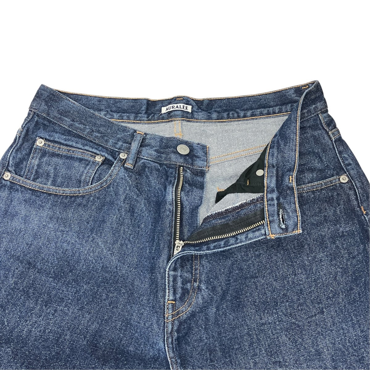 AURALEE HARD TWIST DENIM WIDE PANTSデニムパンツA00P03DM 古着・中古-5枚目のアイテム画像