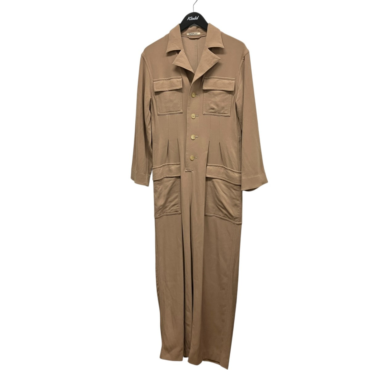 AURALEE TWIST WOOL BARATHEA JUMPSUITツイストウールジャンプスーツA9AT01BB 古着・中古-1枚目のアイテム画像