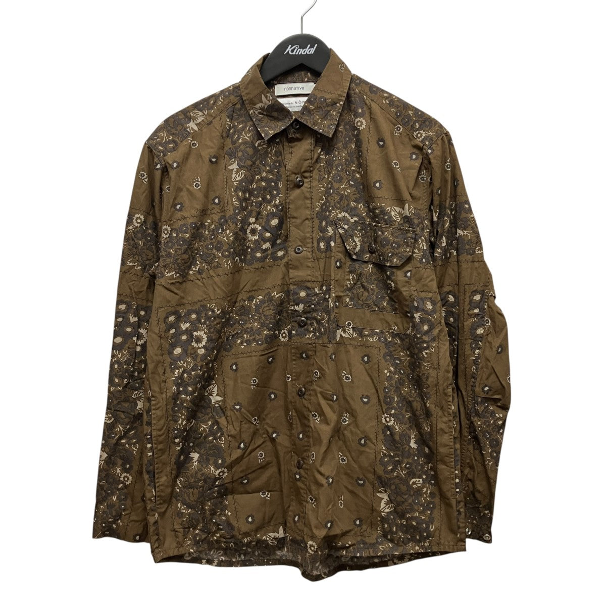nonnative×NOMA t．d． 22SSWORKER SHIRT JACKETフラワーバンダナ柄長袖シャツNN-SJ4102 古着・中古-1枚目のアイテム画像