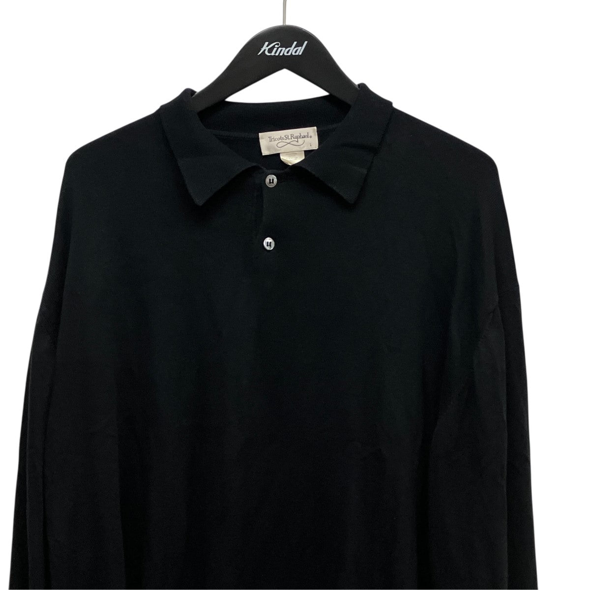 Tricots St Raphael 長袖ニットポロシャツ 古着・中古-3枚目のアイテム画像