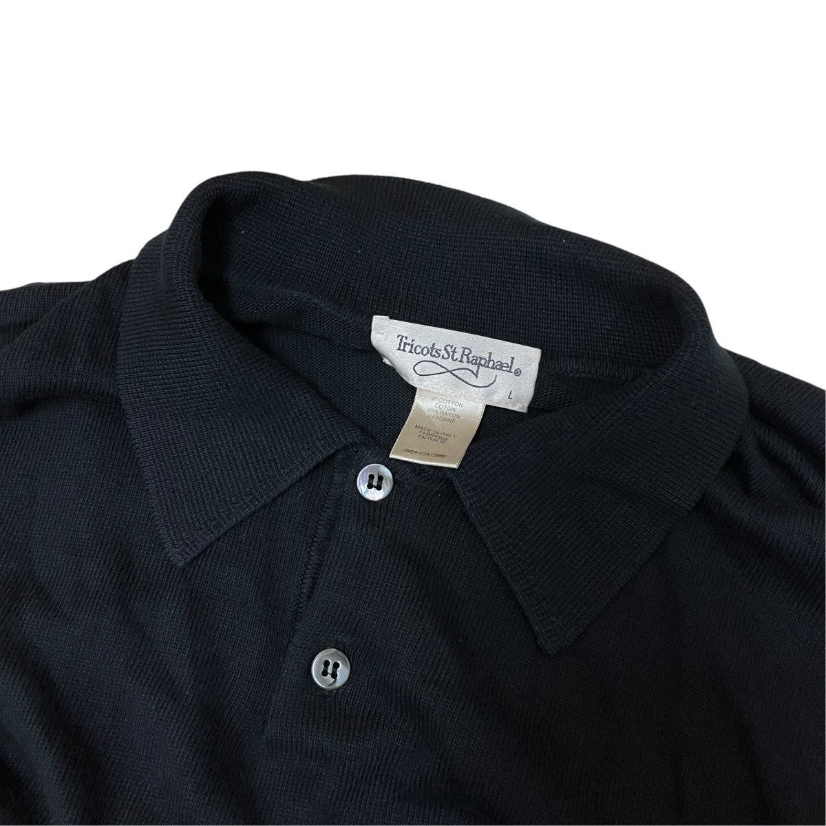 Tricots St Raphael 長袖ニットポロシャツ 古着・中古-5枚目のアイテム画像