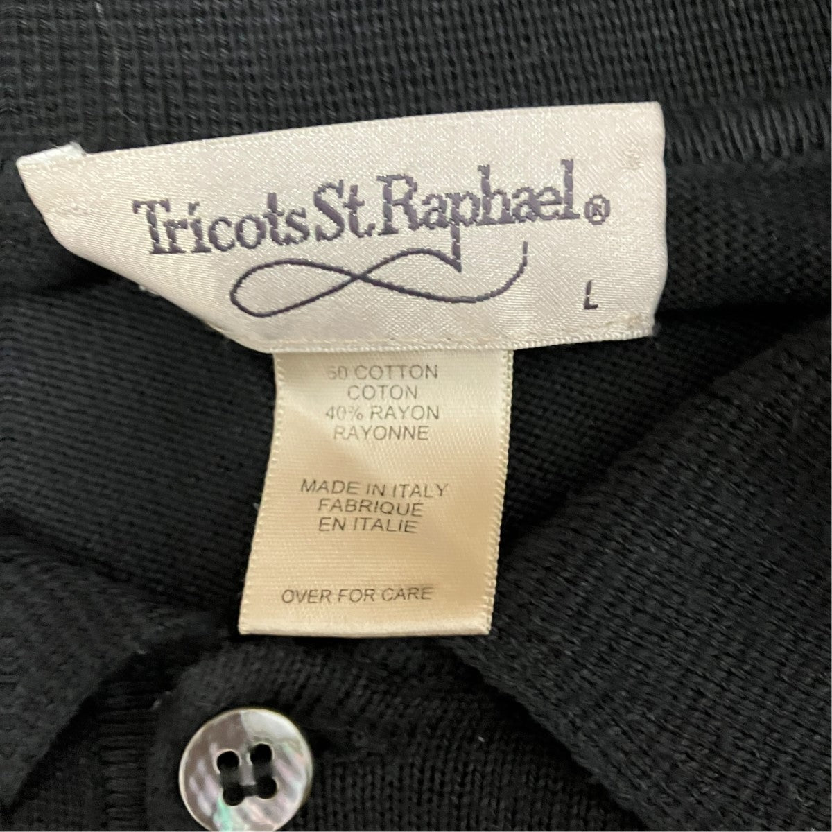 Tricots St Raphael 長袖ニットポロシャツ 古着・中古-6枚目のアイテム画像