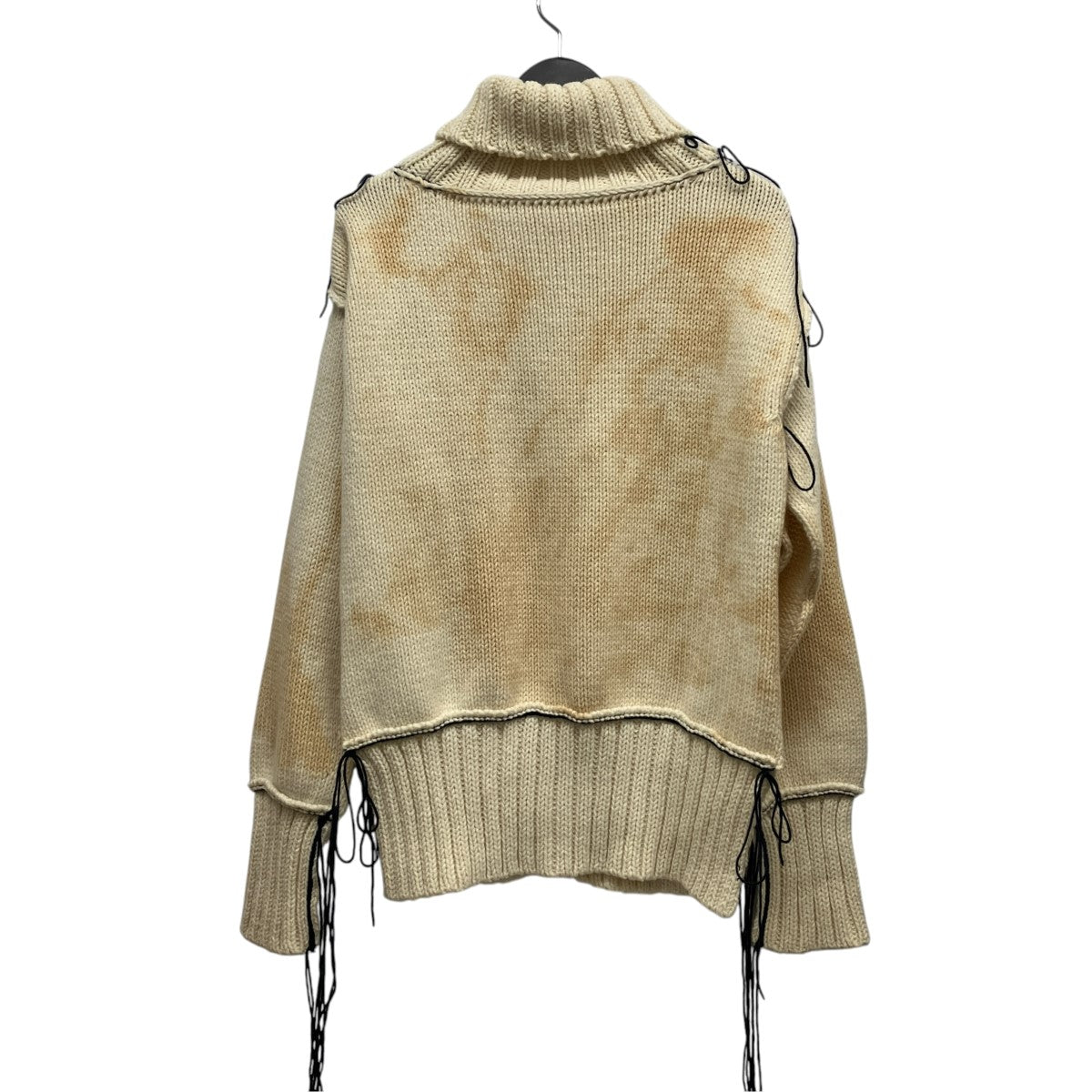 KHOKI ユーズド加工フリンジハイネックニット19aw-k-01 古着・中古-2枚目のアイテム画像