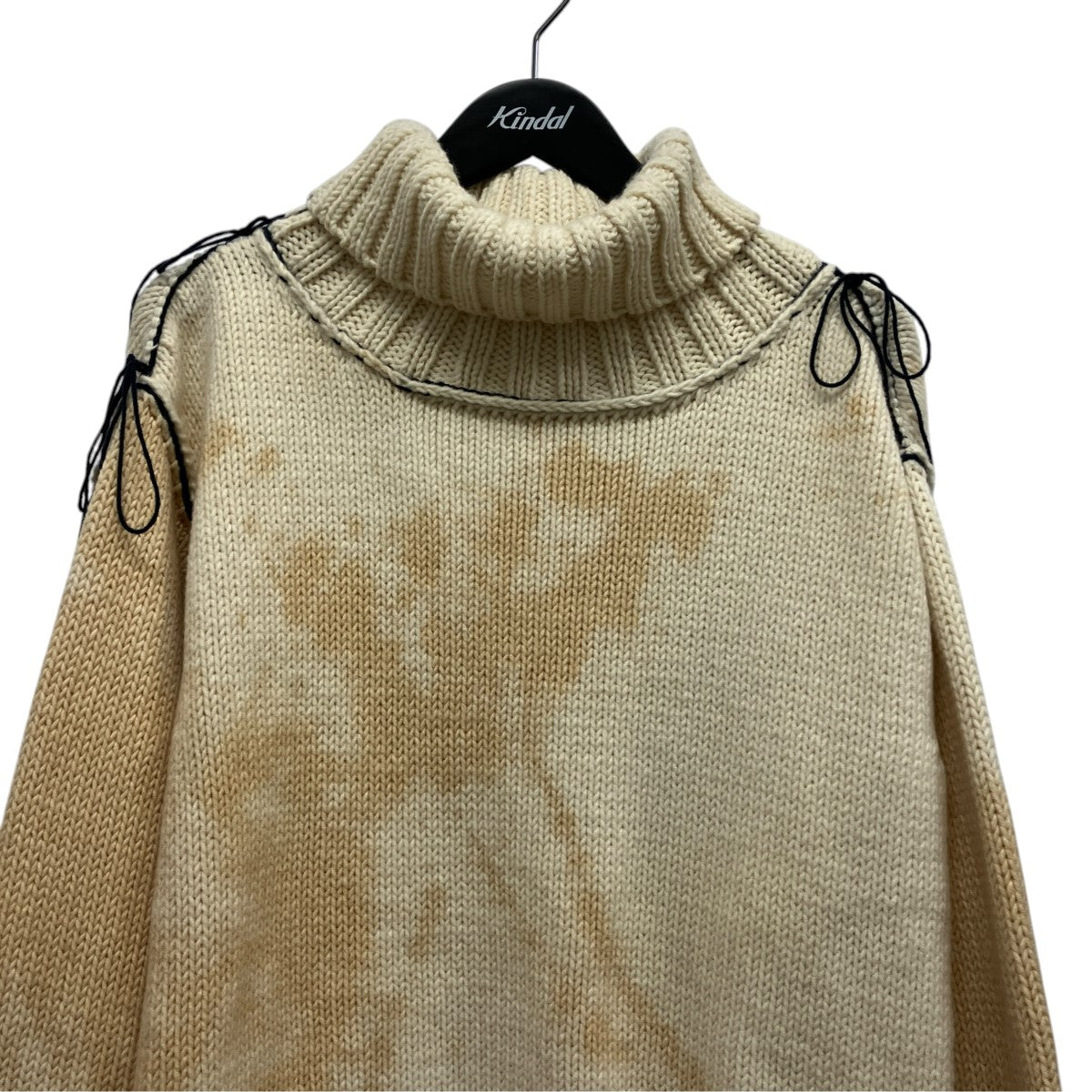 KHOKI ユーズド加工フリンジハイネックニット19aw-k-01 古着・中古-3枚目のアイテム画像