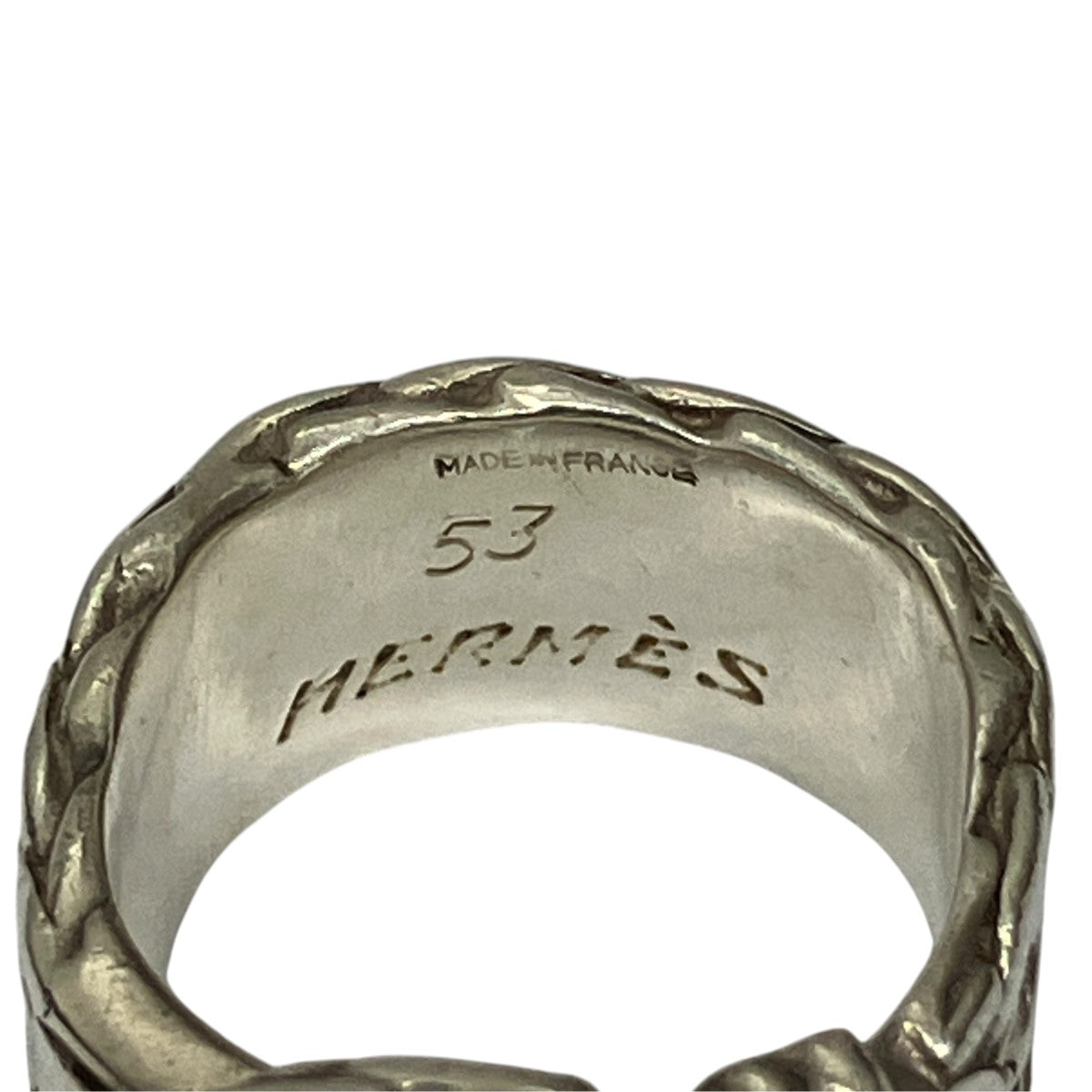 HERMES 14．2gディアンヌシルバーリング 古着・中古-4枚目のアイテム画像
