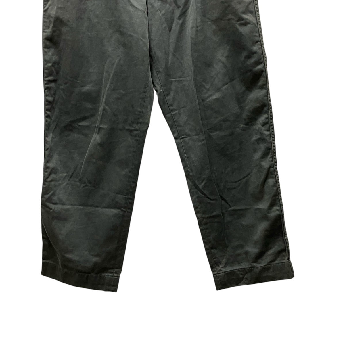 AURALEE 21AWWASHED FINX BUGGY SATIN WIDE PANTSコットンパンツA21AP01FB 古着・中古-4枚目のアイテム画像
