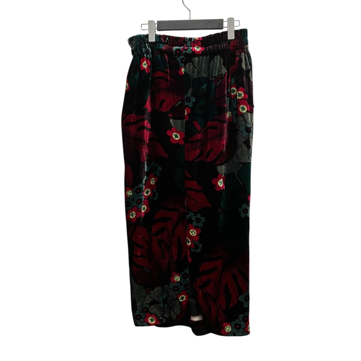 DRIES VAN NOTEN シルク混ベロア総柄スカート 古着・中古-2枚目のアイテム画像