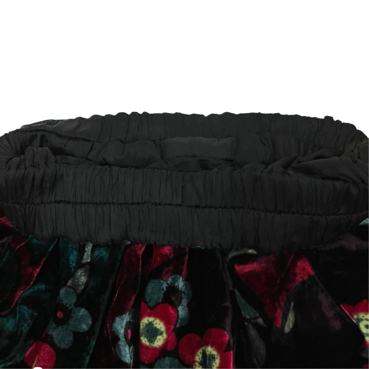 DRIES VAN NOTEN シルク混ベロア総柄スカート 古着・中古-5枚目のアイテム画像