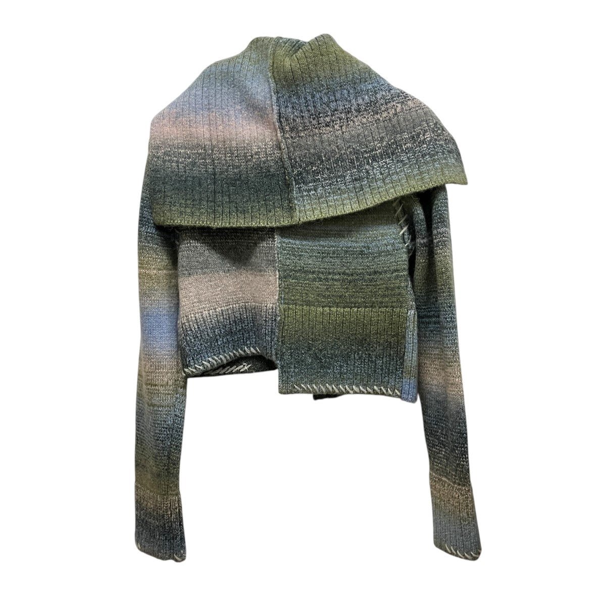 MAISON SPECIAL Asymmetry kasuri Knit Cardigan総柄アシメカスリニットカーディガン21252365211 古着・中古-2枚目のアイテム画像