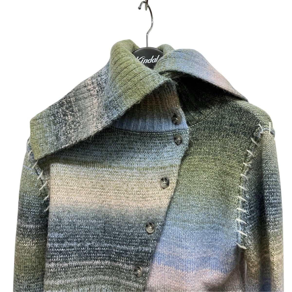 MAISON SPECIAL Asymmetry kasuri Knit Cardigan総柄アシメカスリニットカーディガン21252365211 古着・中古-3枚目のアイテム画像