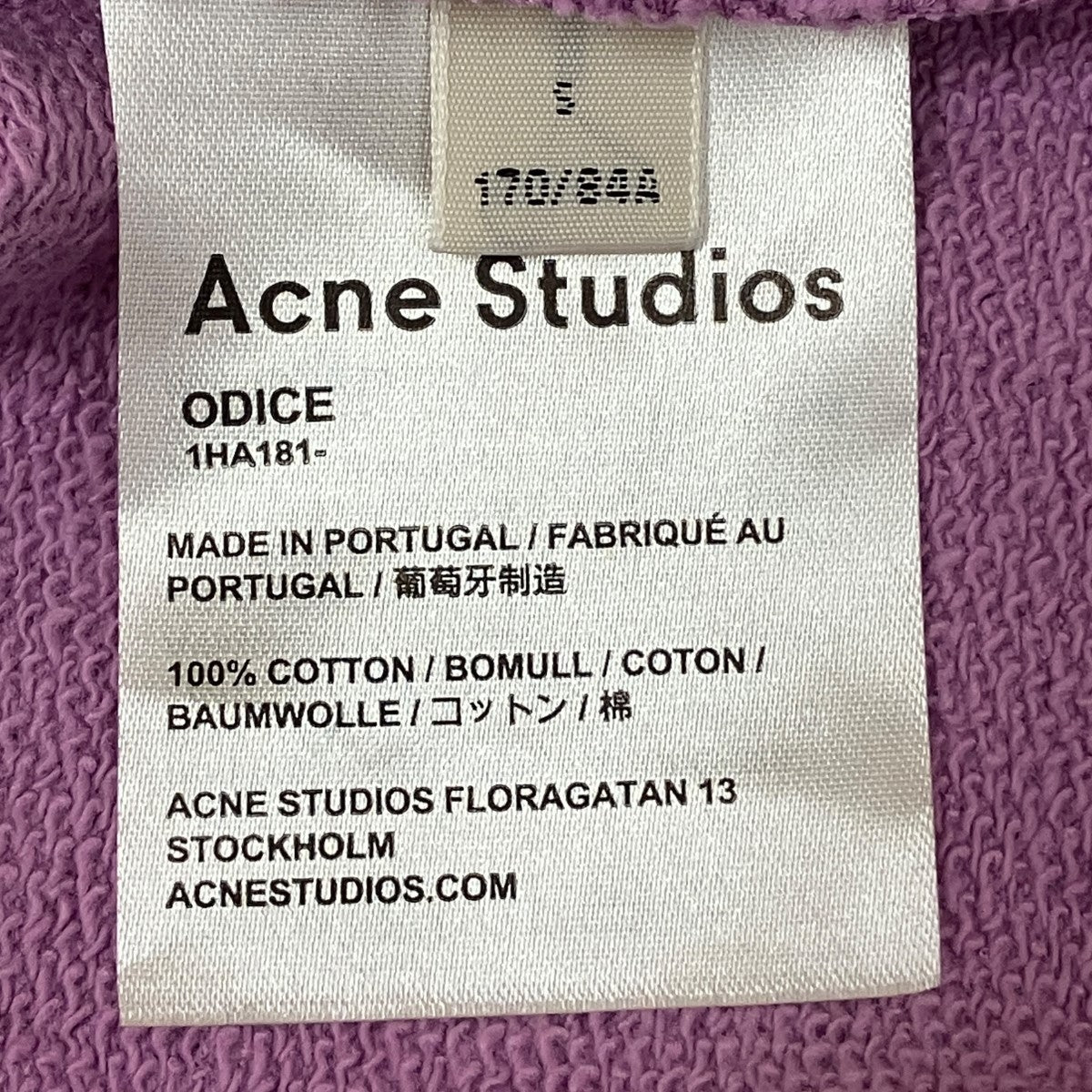 ACNE STUDIOS ロゴプリントクロップドスウェット1HA181 古着・中古-5枚目のアイテム画像