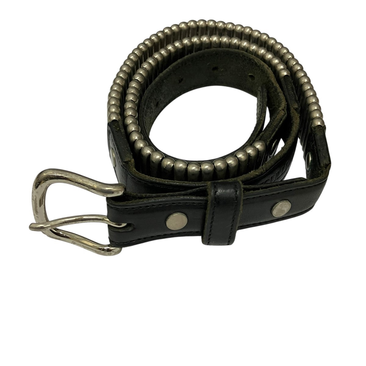 JOHN LAWRENCE SULLIVAN PIN BUCKLE LEATHER METAL BELTスタッズナローベルト 古着・中古-1枚目のアイテム画像