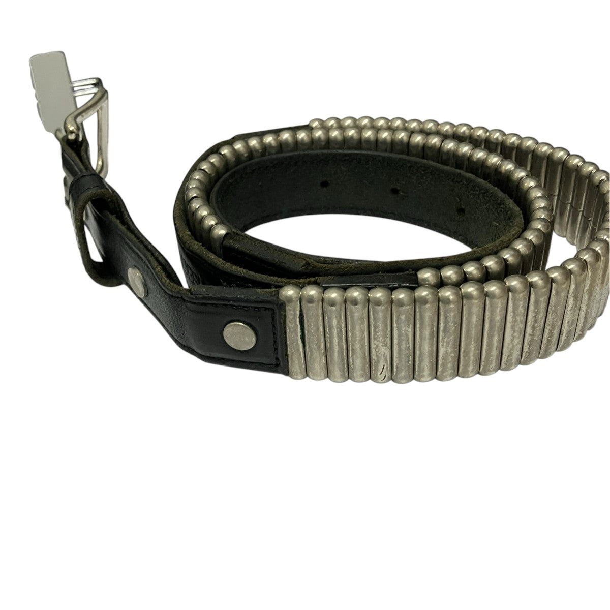 JOHN LAWRENCE SULLIVAN PIN BUCKLE LEATHER METAL BELTスタッズナローベルト 古着・中古-2枚目のアイテム画像