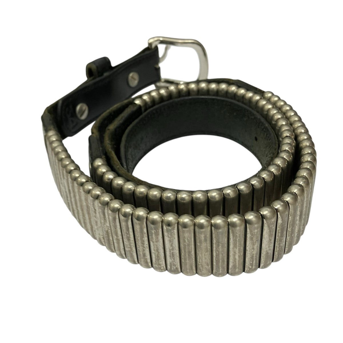 JOHN LAWRENCE SULLIVAN PIN BUCKLE LEATHER METAL BELTスタッズナローベルト 古着・中古-3枚目のアイテム画像