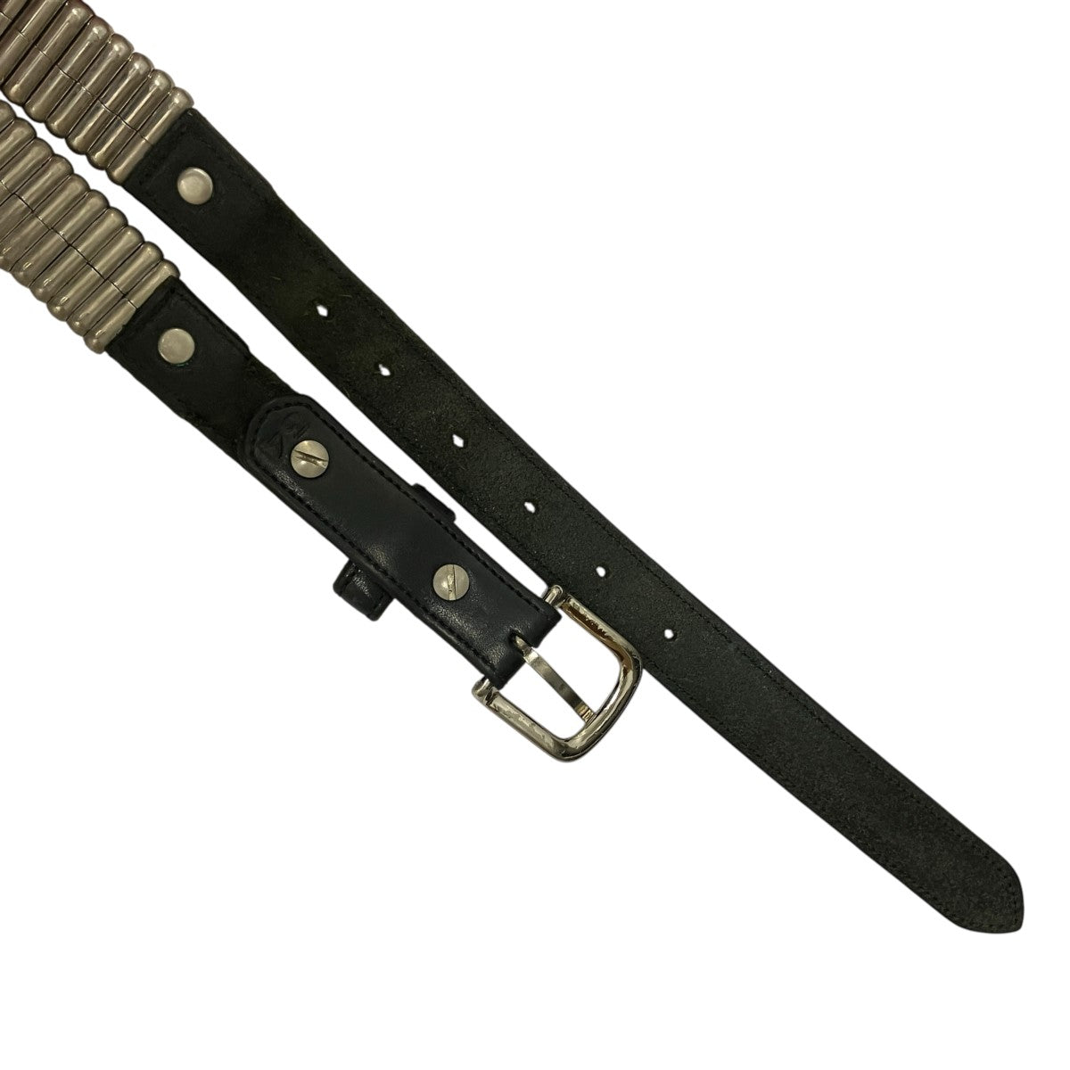 JOHN LAWRENCE SULLIVAN PIN BUCKLE LEATHER METAL BELTスタッズナローベルト 古着・中古-5枚目のアイテム画像