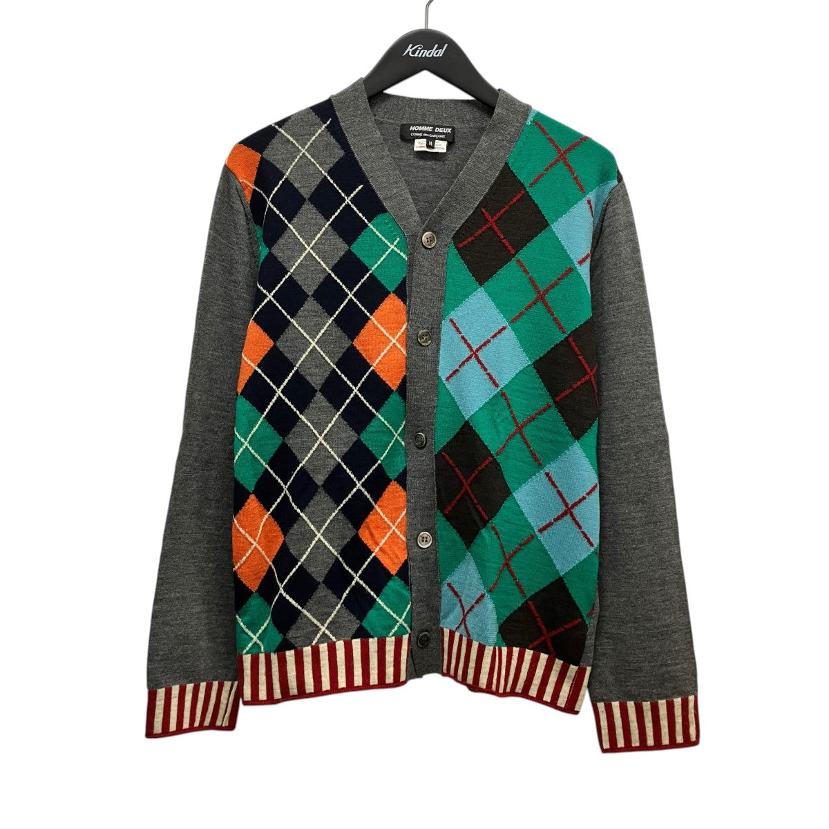 COMME des GARCONS HOMME DEUX 13AWアーガイル柄カーディガンDL-N003 古着・中古-1枚目のアイテム画像