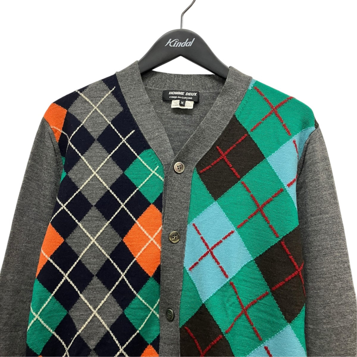 COMME des GARCONS HOMME DEUX 13AWアーガイル柄カーディガンDL-N003 古着・中古-3枚目のアイテム画像