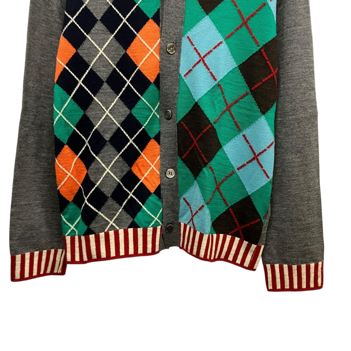 COMME des GARCONS HOMME DEUX 13AWアーガイル柄カーディガンDL-N003 古着・中古-4枚目のアイテム画像