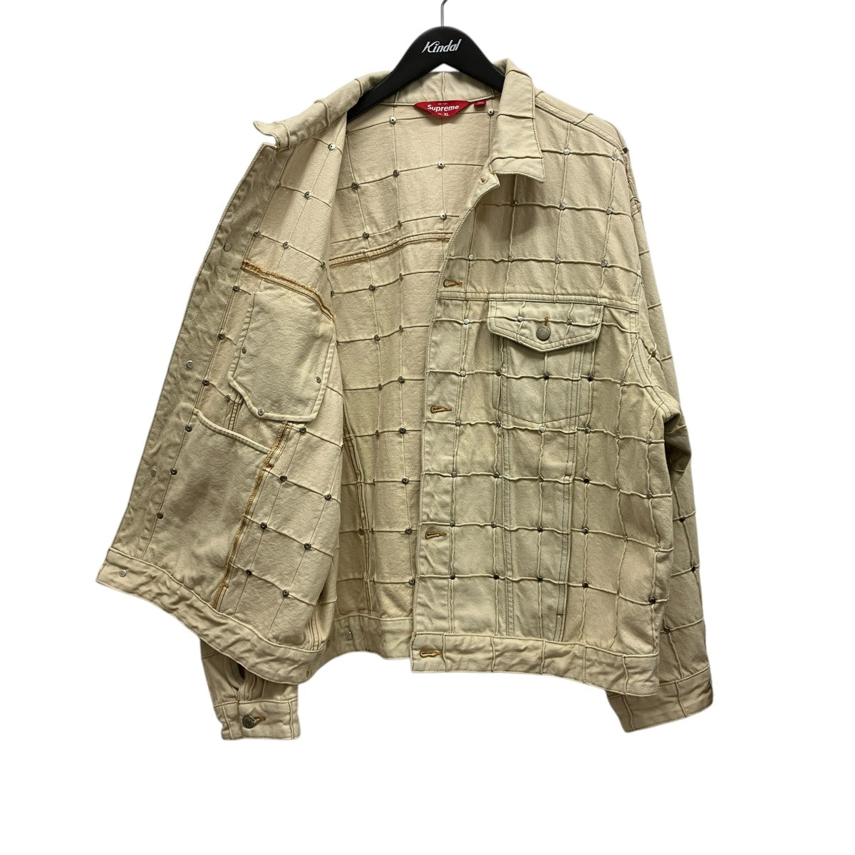 Supreme 25SSスタッズパッチワークデニムジャケットStudded Seam Denim Trucker Jacket 古着・中古-5枚目のアイテム画像