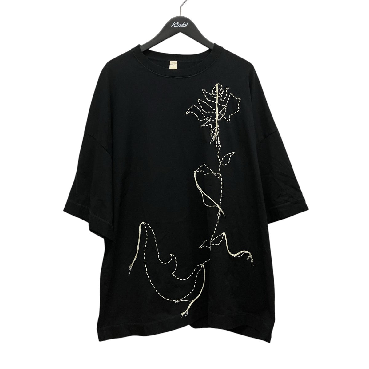 SHINYA KOZUKA 26SSTHE MOONED FLOWER IS STITCHED ON YOUR BODY刺しゅうTシャツ2601SK101D 古着・中古-1枚目のアイテム画像