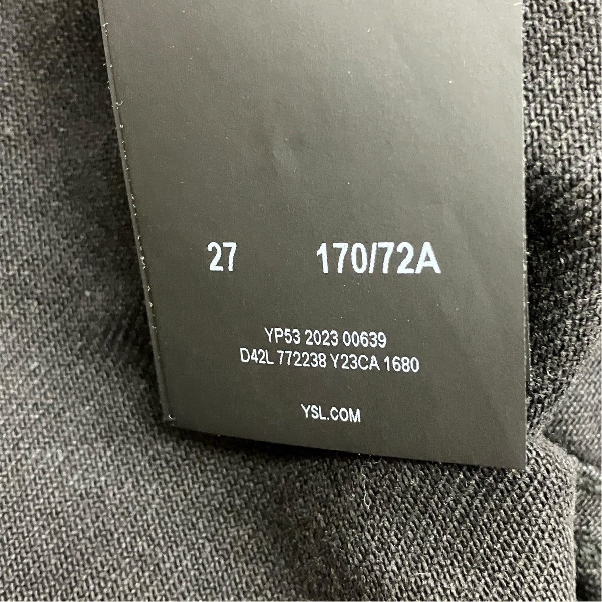 Saint Laurent Paris D44 M BT-MSテーパードバギーデニムパンツ772238 古着・中古-6枚目のアイテム画像