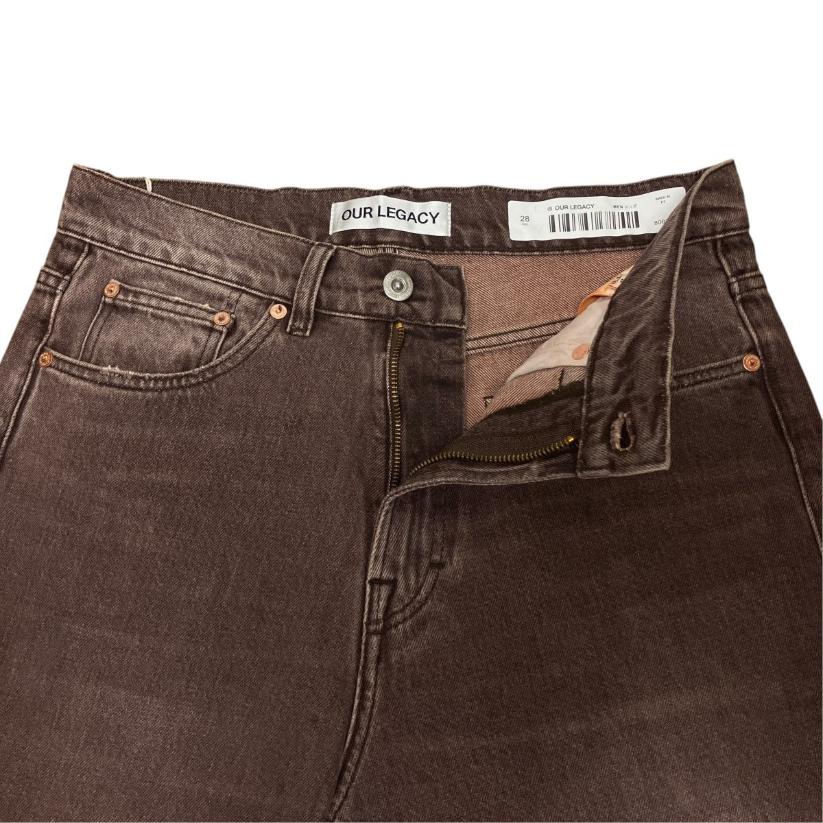 OUR LEGACY 26SSTHIRD CUT Overdyed Choco MelonデニムパンツM2265TC 古着・中古-5枚目のアイテム画像