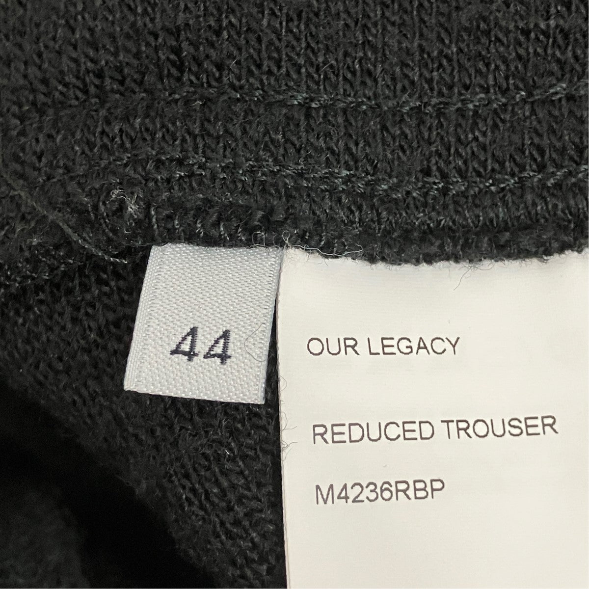 OUR LEGACY REDUCED TROUSERニットパンツM4236RBP 古着・中古-6枚目のアイテム画像