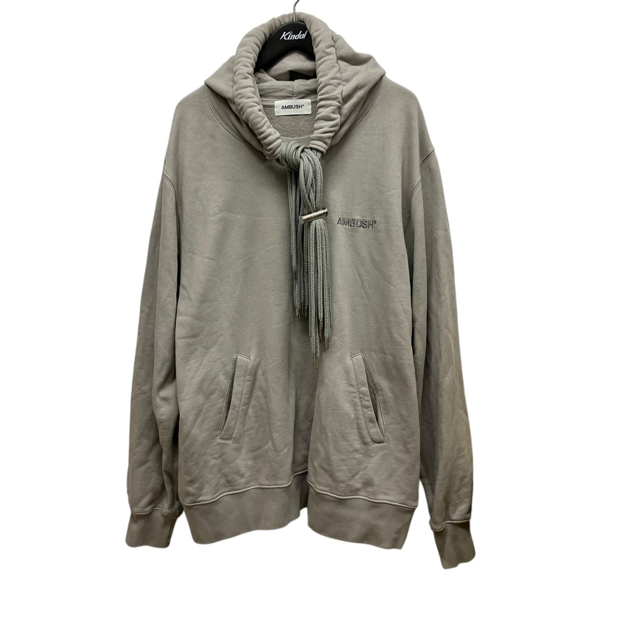 AMBUSH ドローストリング付きロングスリーブフーディロゴ刺しゅうフーデッドパーカーBMBB003S23FLE001 古着・中古-1枚目のアイテム画像