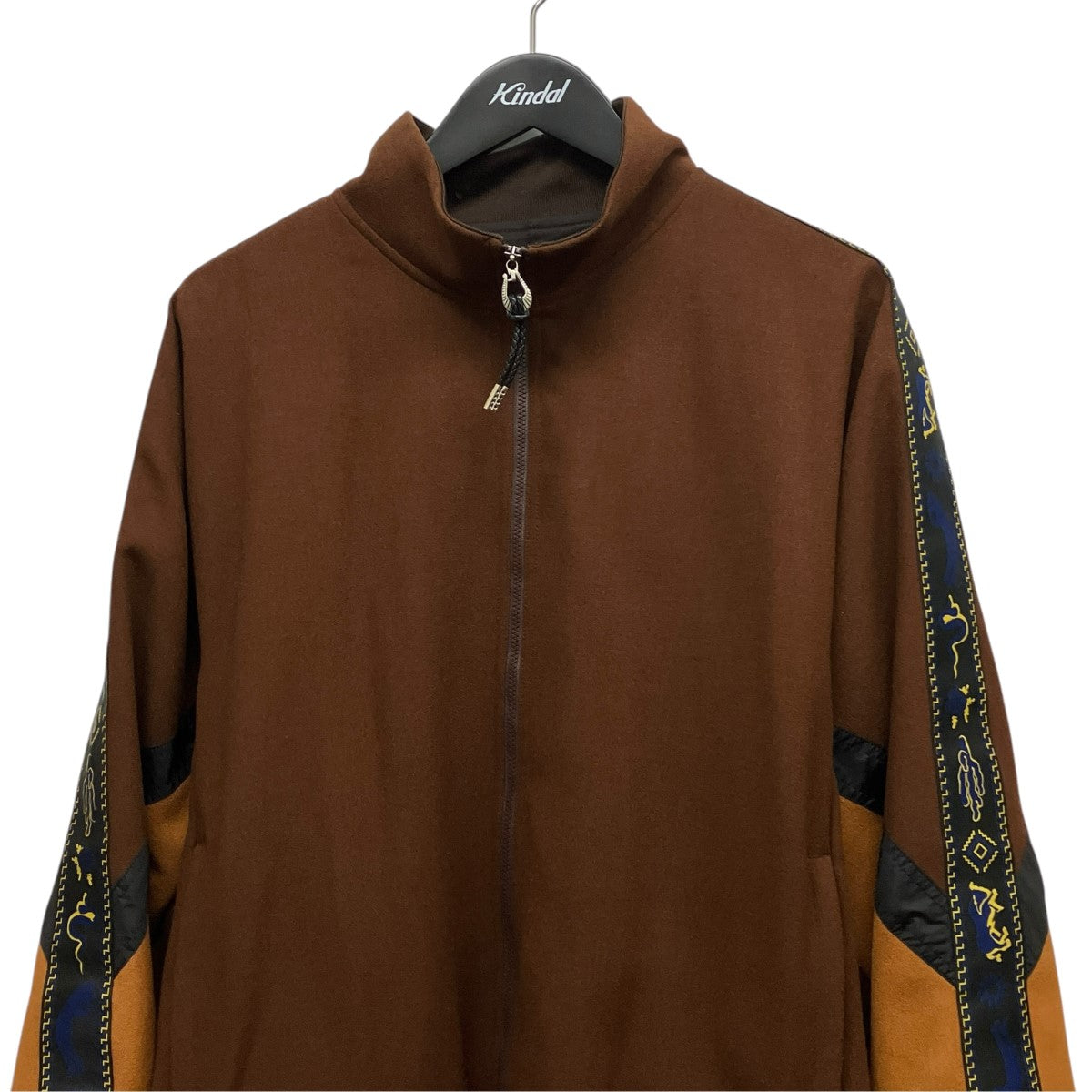 Stretch georgette blousonジップアップトラックジャケットTV22-JC355