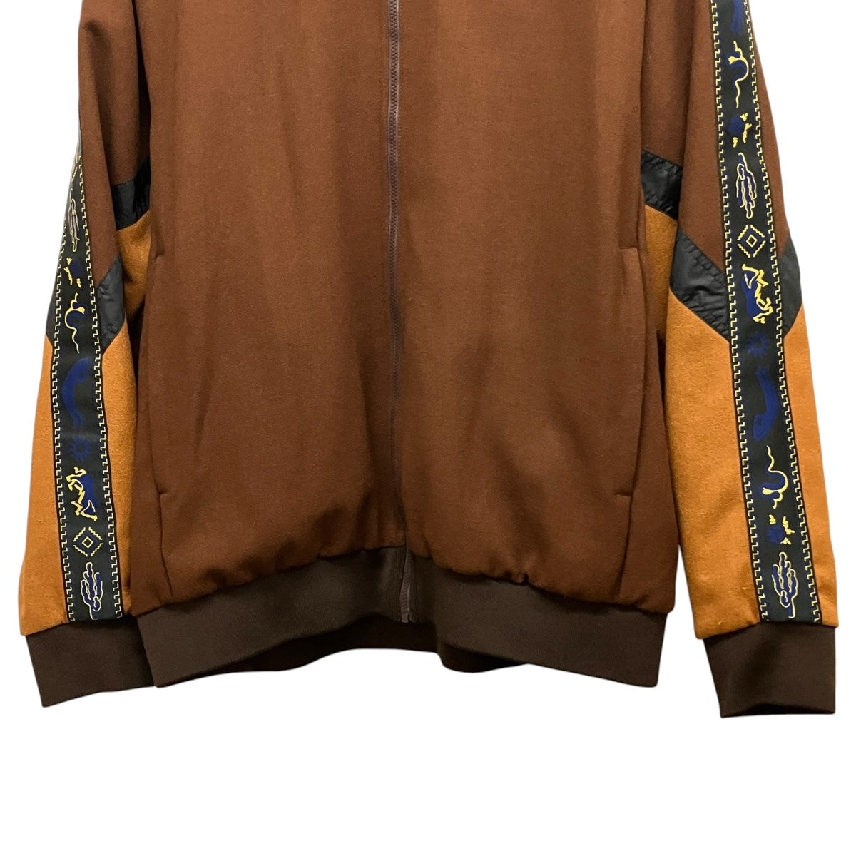 Stretch georgette blousonジップアップトラックジャケットTV22-JC355