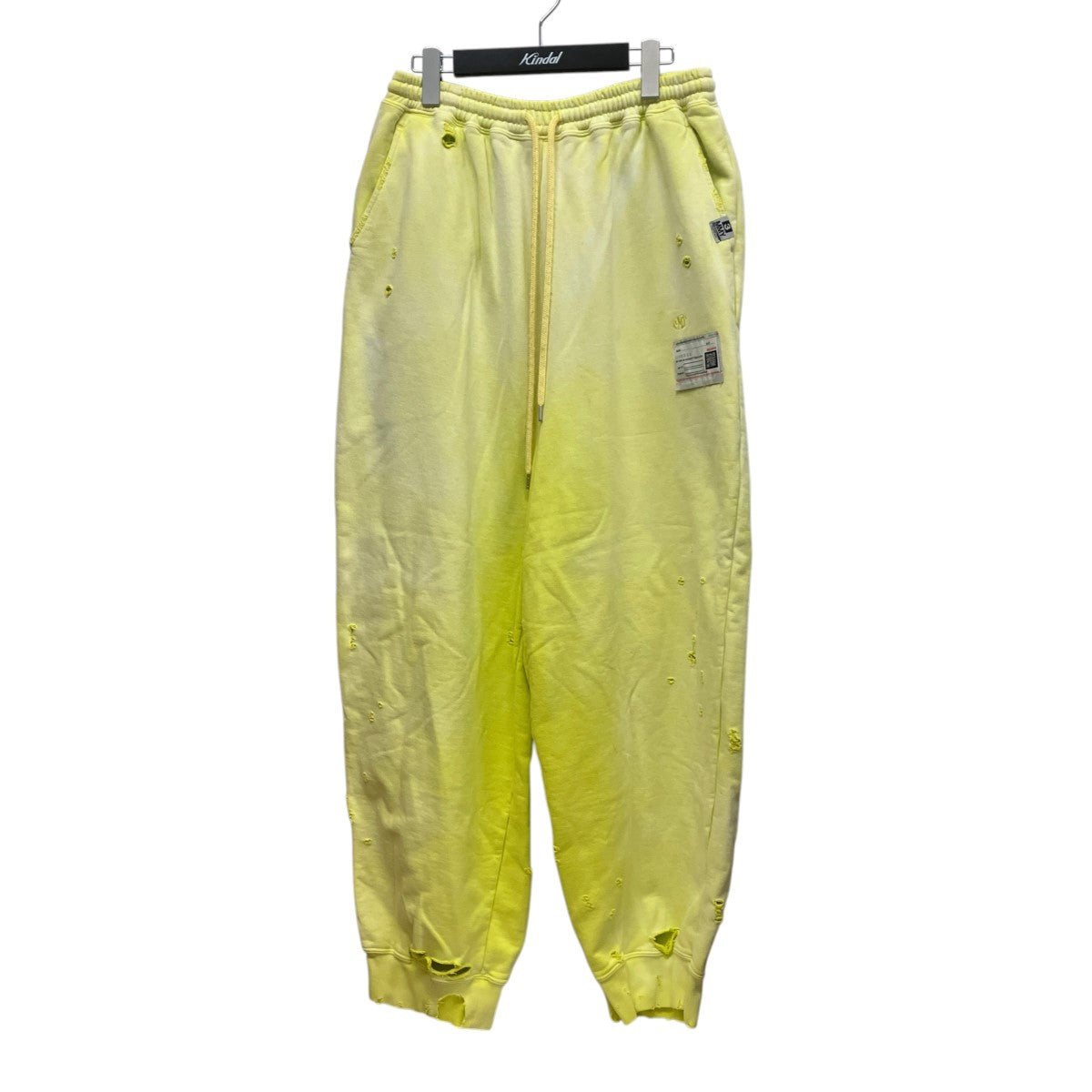 Maison MIHARA YASUHIRO 24AWSUN FADED PANTSダメージ加工ワッペンスウェットパンツA13PT543 古着・中古-1枚目のアイテム画像