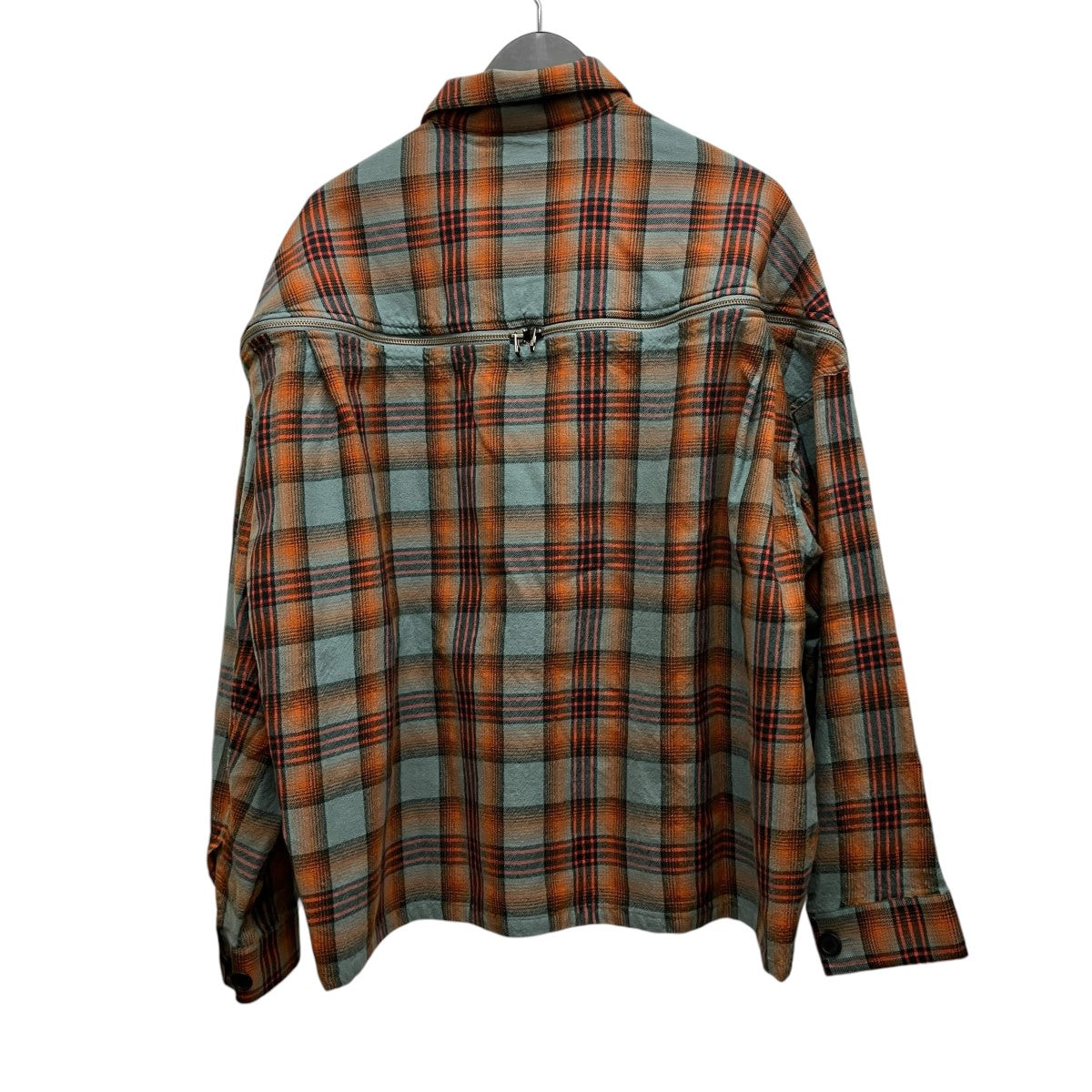 FACETASM CHECK ZIPPER SHIRTチェックウールサイドジップロングスリーブシャツMKS-SH-M08 古着・中古-2枚目のアイテム画像