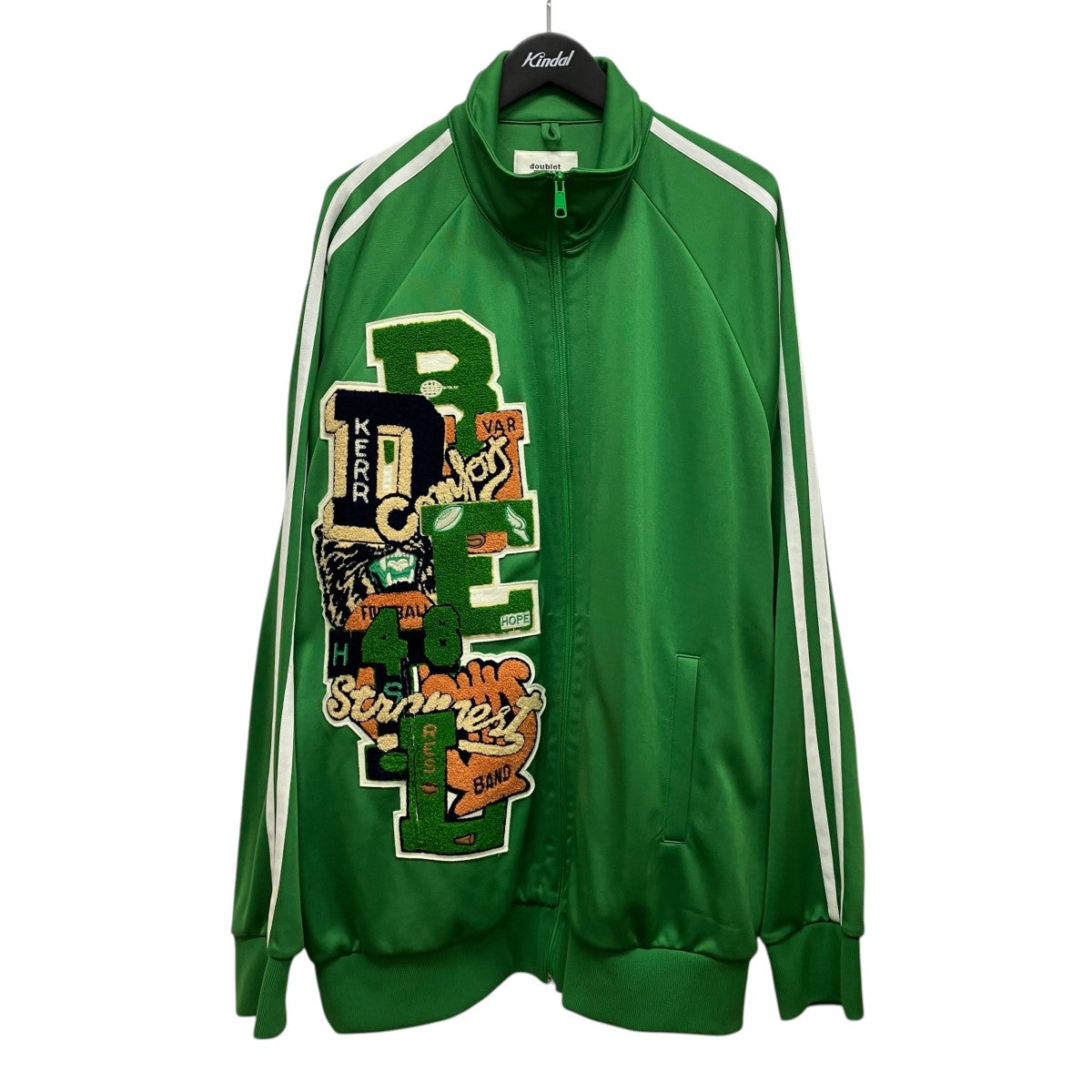 doublet×WISM CHAOS LETTERED PATCHES TRACK JACKETジップアップワッペントラックジャケット21AW55WMTT 古着・中古-1枚目のアイテム画像