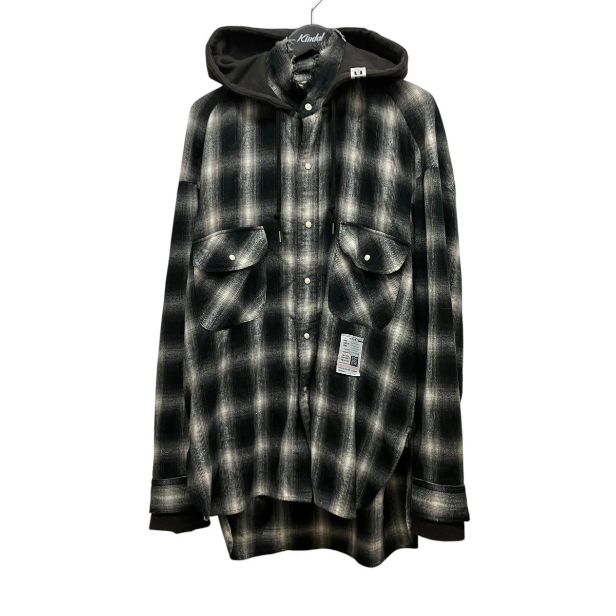 Maison MIHARA YASUHIRO スウェット パーカー チェック シャツJ13SH182 古着・中古-1枚目のアイテム画像