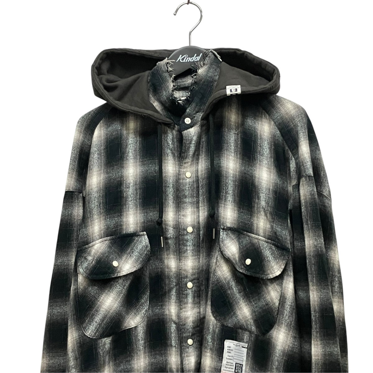 Maison MIHARA YASUHIRO スウェット パーカー チェック シャツJ13SH182 古着・中古-3枚目のアイテム画像