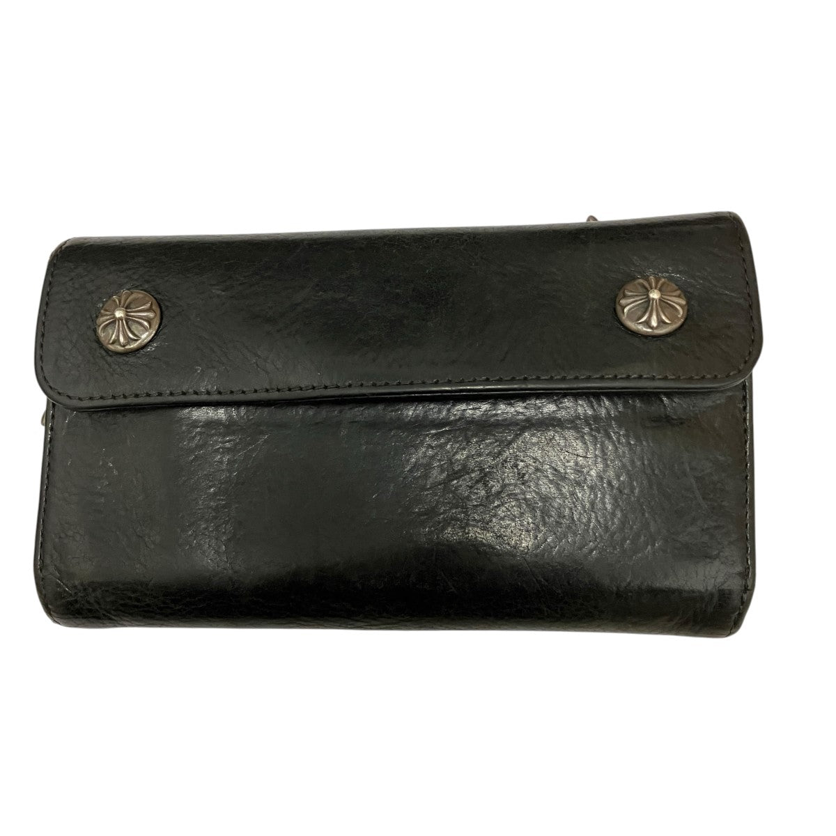 CHROME HEARTS ウェーブクロスボールロングウォレット 古着・中古-1枚目のアイテム画像