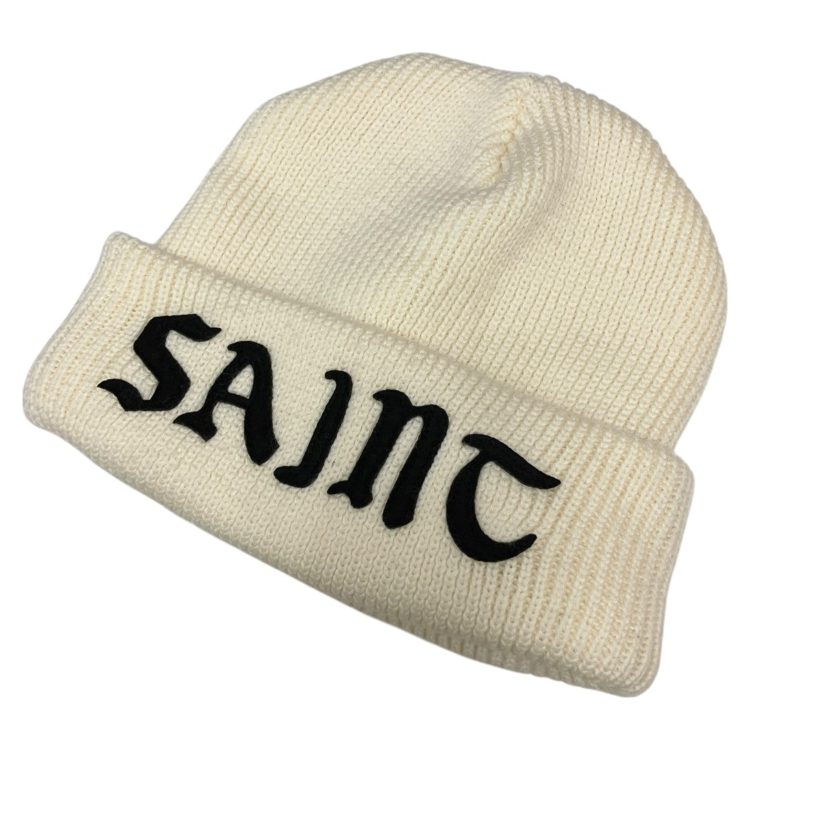 SAINT MICHAEL SAINT KNIT CAPロゴニット帽SM-YS1-0000-082 古着・中古-1枚目のアイテム画像
