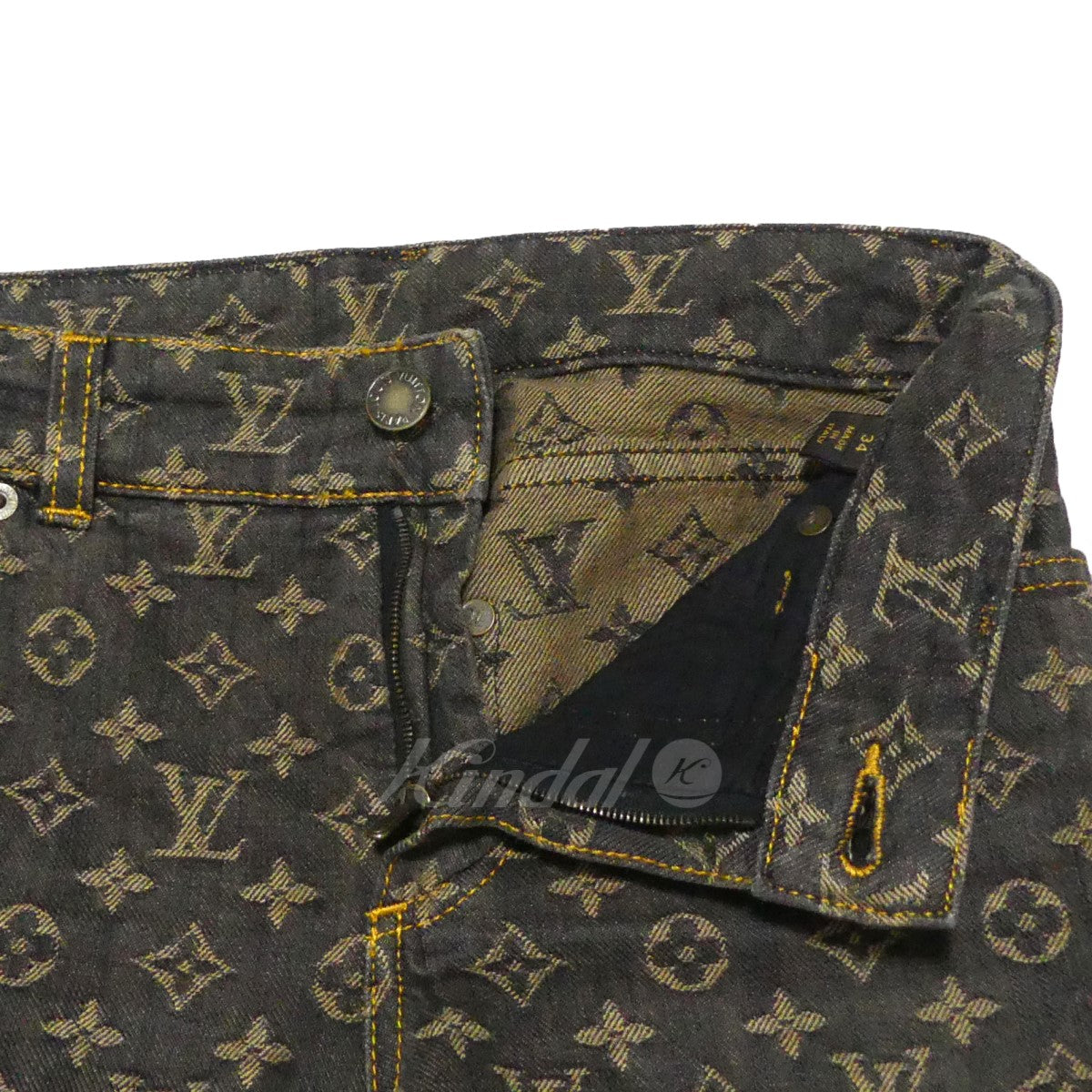 LOUIS VUITTON(ルイヴィトン) モノグラム デニム パンツ ジャガード スキニー RW052B WHPA10CF7 ブラウン サイズ 34｜【公式】カインドオルオンライン  ブランド古着・中古通販【kindal】