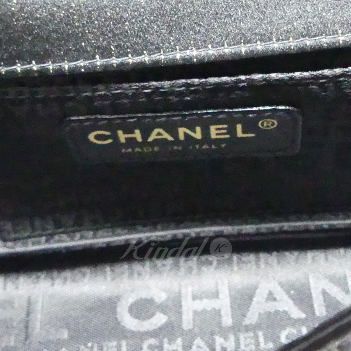 CHANEL(シャネル) チョコバー サテン カメリア ミニ シングルチェーン ...