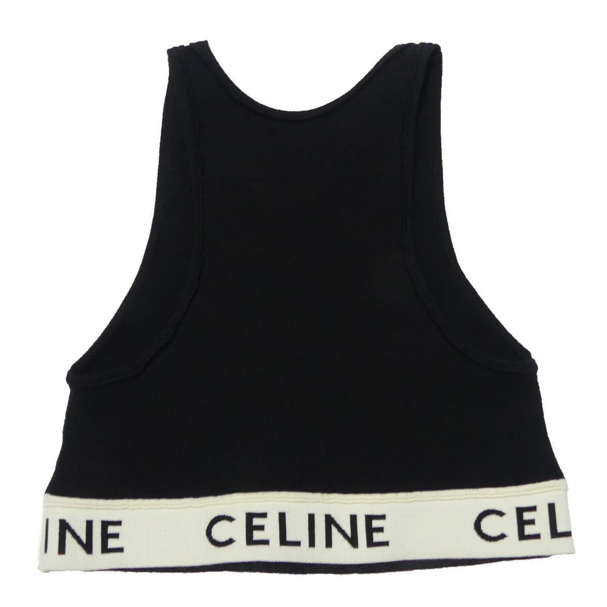 CELINE(セリーヌ) ロゴ アスレチックニット タンクトップ スポーツブラ ブラック×ホワイト サイズ XL｜【公式】カインドオルオンライン  ブランド古着・中古通販【kindal】